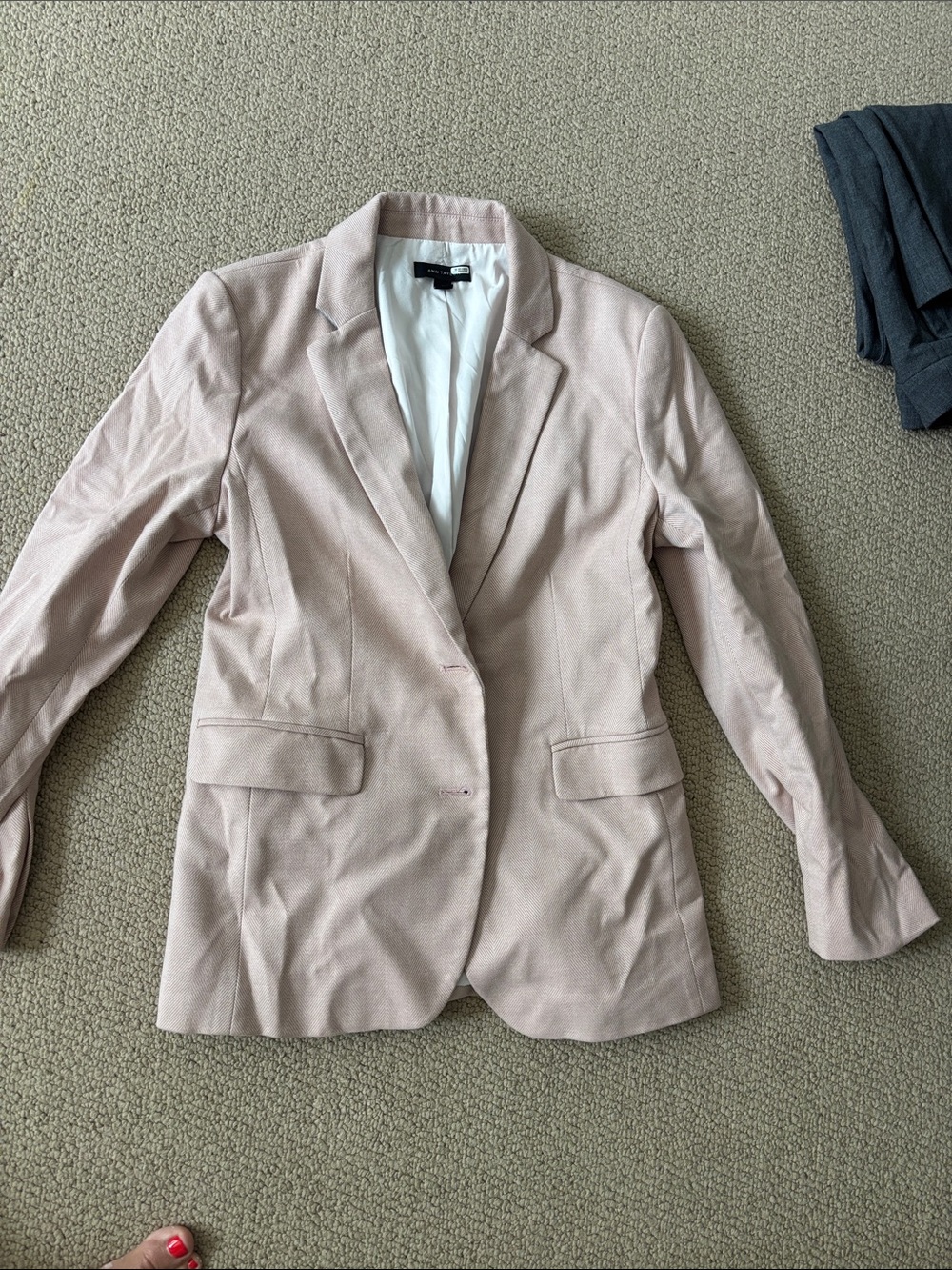 Ann Taylor Light Blush Pink Tailored Blazer
